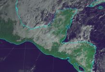 Mapa de la influencia del frente frío en el territorio nacional. Foto La Hora: Insivumeh