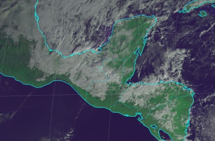 Mapa de la influencia del frente frío en el territorio nacional. Foto La Hora: Insivumeh