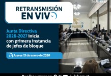 Instancia de Jefes de Bloque del Congreso, primera sesión del 2026. Foto La Hora