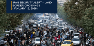 La Embajada virtual de Estados Unidos en Irán emitió este lunes 12 de enero una alerta de seguridad de carácter urgente.