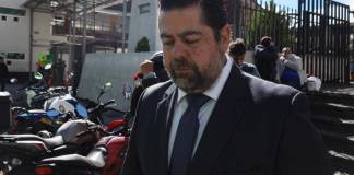 El exministro de comunicaciones, Javier Maldonado, se presentó a una audiencia de primera declaración donde se le señala de dos delitos. Foto La Hora: Daniel Ramírez