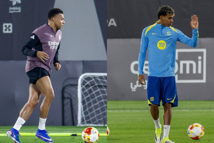 Kylian Mbappé y Lamine Yamal, estrellas del Real Madrid y Barcelona, podrían ser titulares en la final de la Supercopa de España.