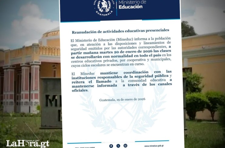 Mineduc confirmo la reanudación de clases presenciales de este martes 20 de enero de 2026. Foto: La Hora/ Mineduc