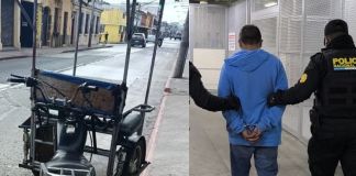 Motataxista capturado por presuntamente robar un celular en la zona 1 capitalina. Foto La Hora: PNC