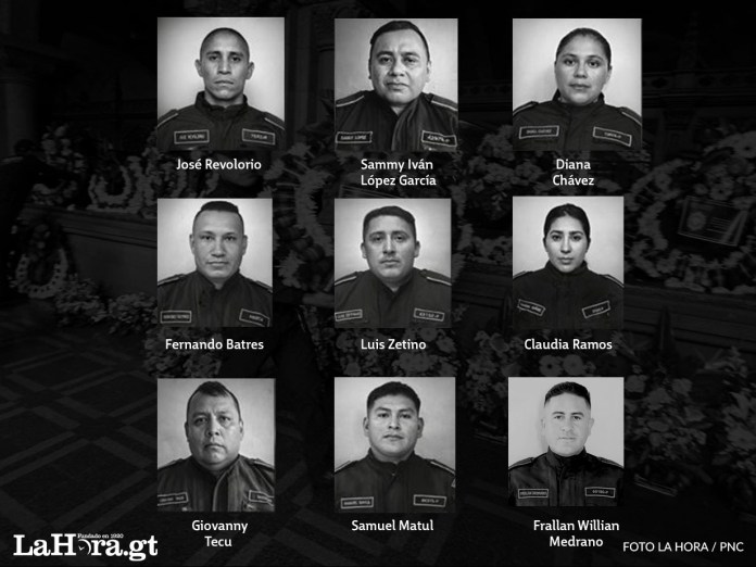 Nueve agentes fallecidos de la PNC
