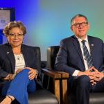 Ovidio Orellana y Ana Vilma Diaz se postulan de forma independiente como candidatos a magistrados de la Corte de Constitucionalidad. Foto La Hora: Víctor García.
