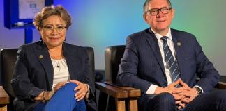 Ovidio Orellana y Ana Vilma Diaz se postulan de forma independiente como candidatos a magistrados de la Corte de Constitucionalidad. Foto La Hora: Víctor García.