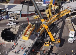 El alcalde Sebastián Siero espera que la obra sea inaugurada entre diez o quince días, pues ya solo hace falta fundir una losa. Foto La Hora: Municipalidad de Santa Catarina Pinula