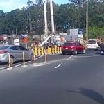 El proyecto se construye en el kilómetro 20 de la CA-9. La PMT pide precaución a quienes se conducen por la carretera. Foto La Hora: captura de pantalla