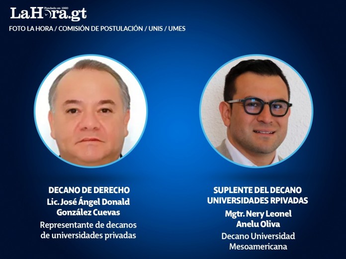 José Ángel González, Decano de la Universidad de Occidente y Nery Leonel Anleu, Decano Universidad Mesoamericana. Foto: La Hora