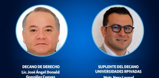 José Ángel González, Decano de la Universidad de Occidente y Nery Leonel Anleu, Decano Universidad Mesoamericana. Foto: La Hora