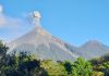 Actividad de volcán de fuego provoca caída de ceniza en comunidades aledañas. Foto La Hora: Conred