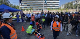 En la capital se desarrolla un Macro Simulacro. Foto: José Orozco