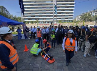 En la capital se desarrolla un Macro Simulacro. Foto: José Orozco