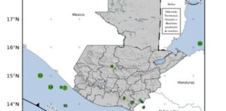 Al menos 20 sismos fueron registrados en las últimas 24 horas en el territorio nacional Mapa de sismos registrados en el territorio nacional. Foto La Hora: Insivumeh
