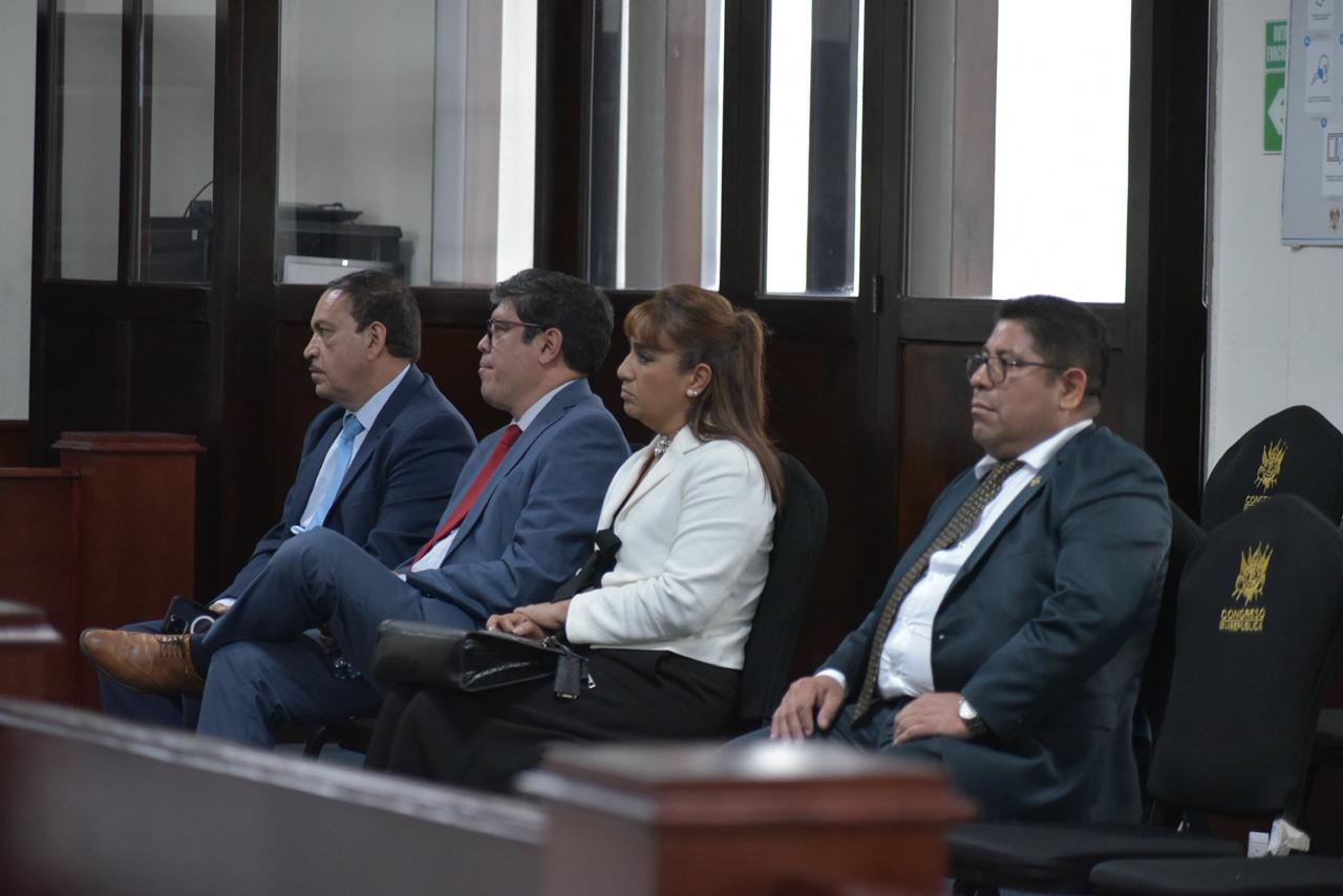 Alfredo Solórzano Flores, Walfred Rodríguez Tórtola, Jacqueline Archila Chávez y Eduviges Manuel Cortez. Foto La Hora: José Orozco