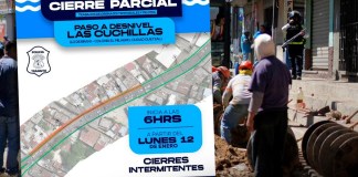 Desde el lunes 12, la PMT de Mixco hará un cierre parcial en la cuchilla El Milagro por trabajos de drenajes y fundición de pilotes en el lugar.