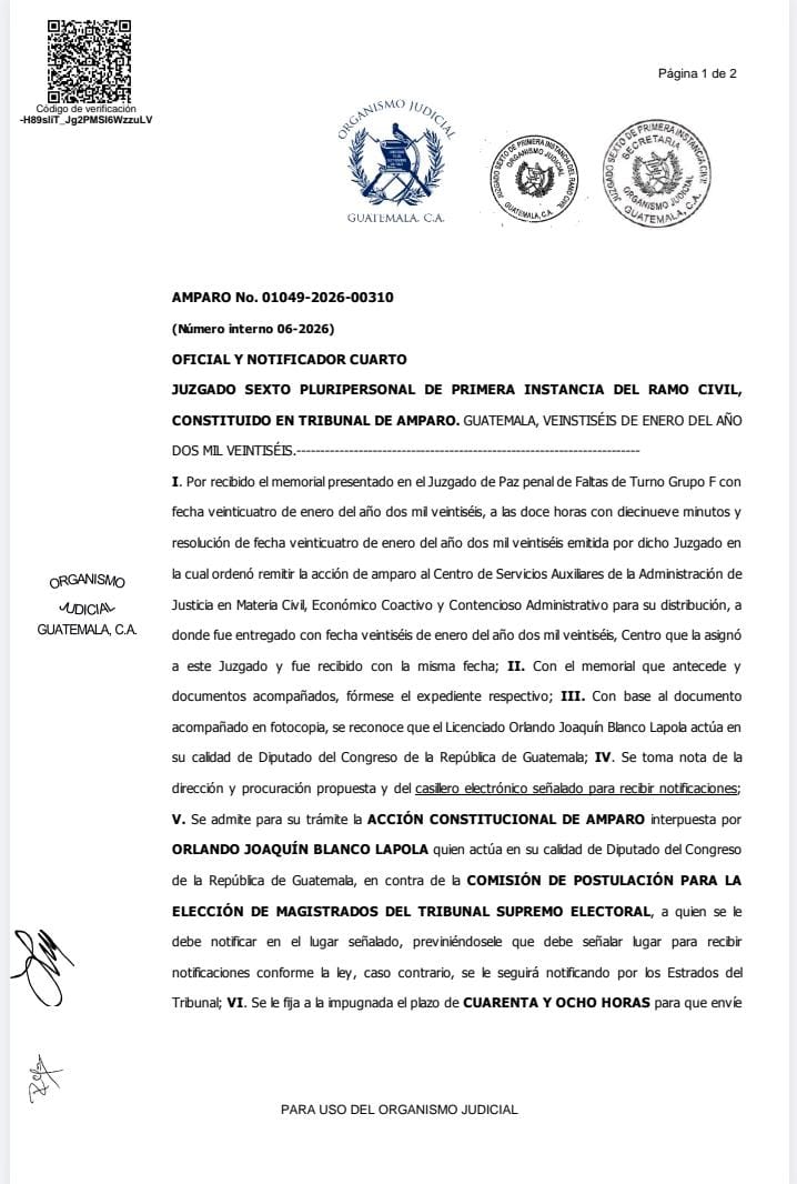 Trámite para el amparo impulsado por la bancada VOS referente al finiquto 1/2. Foto La Hora