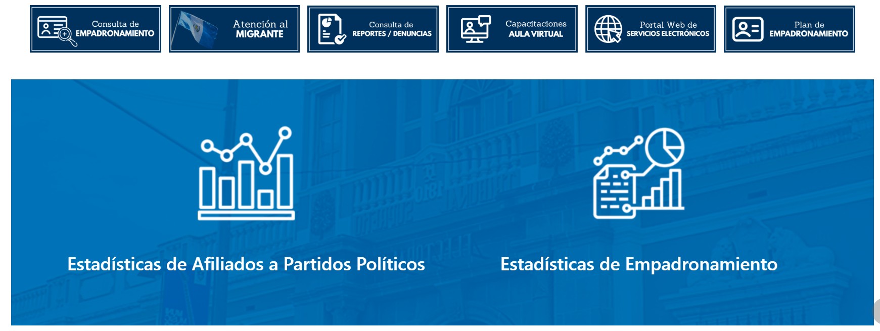 Tribunal Supremo Electoral y su página oficial. Foto La Hora: TSE