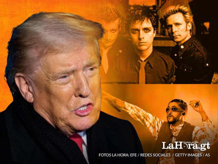 Trump no asistirá al Super Bowl donde se presentarán Bad Bunny y Green Day. Foto: La Hora/ EFE/ Redes Sociales/ Getty Images/ AS
