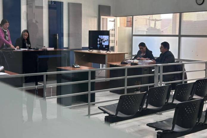 El Juzgado de Turno pretendía desarrollar a puerta cerrada la audiencia contra pandilleros vinculados al ataque armado contra PNC en Chinautla. Foto: La Hora