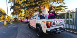 Durante la mañana de este lunes 12 de enero, varias caravanas de estudiantes fueron captadas recorriendo distintos puntos de la Ciudad de Guatemala. Foto: PMT Santa Catarina Pinula