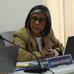 El Tribunal Séptimo de Sentencia Penal retiró las medidas sustitutivas a favor de la abogada Claudia González mientras espera el juicio en su contra. Foto La Hora: Daniel Ramírez