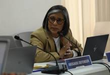 El Tribunal Séptimo de Sentencia Penal retiró las medidas sustitutivas a favor de la abogada Claudia González mientras espera el juicio en su contra. Foto La Hora: Daniel Ramírez