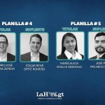 La Planilla 4, de Gregorio Saavedra y Edgar Ortíz, y la Planilla 5, apoyada por funcionarios judiciales, disputarán una segunda vuelta. Diseño La Hora: Roberto Altán