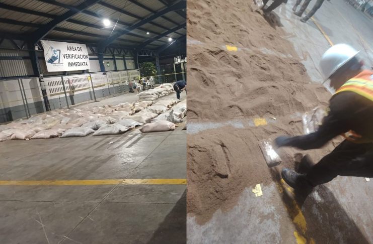 Localizan otros 500 paquetes de posible droga en contenedor de Puerto Quetzal.