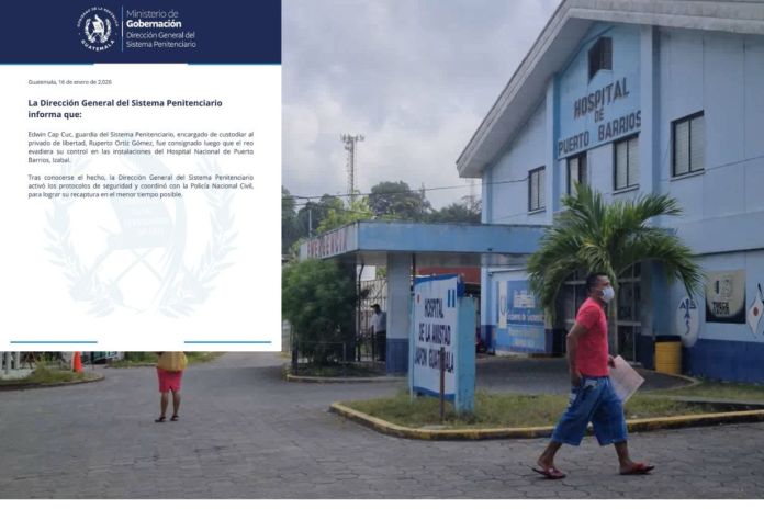 Según la DGSP, el reo logró evadir los controles de seguridad a cargo del guardia penitenciario. Foto La Hora: Izabal TV