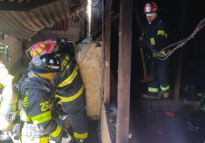 incendio San Juan Alotenango San Juan Alotenango, Sacatepéquez, se registra un incendio estructural en el interior de una vivienda. Foto. ASONBOMD GUATEMALA