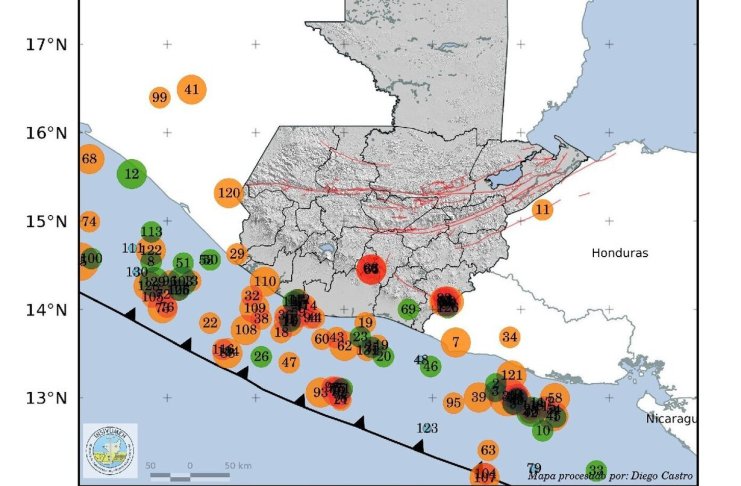 Durante el año 2025 se registraron un total de 11,811 sismos en Guatemala y regiones cercanas.