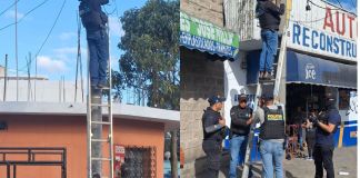Nueve cámaras de videovigilancia fueron retirados en la colonia Jesús de La Buena Esperanza y el barrio San Antonio, zona 6. Foto La Hora: PNC