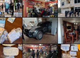 Imágenes de los allanamientos realizados contra la banda criminal Mercader de Migrantes. Foto La Hora: MP