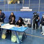 Personal del MP se ha hecho presente al centro de votación habilitado en el parque Erick Barrondo. Foto La Hora: José Orozco