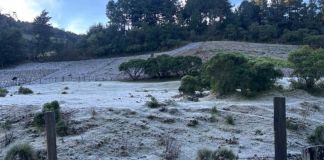 Ambiente frío registrado en San Marcos. Foto La Hora: Clima Guatemala