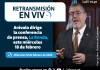 El presidente Bernardo Arévalo ofrece declaraciones en conferencia semanal de prensa, La Ronda. Foto La Hora: Francisco Altán
