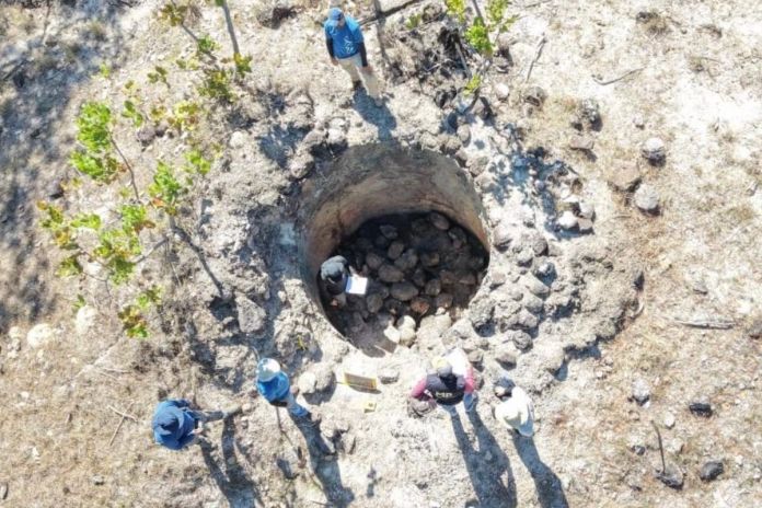Fiscalía de Derechos Humanos indaga restos óseos localizados en Chiquimula. Foto La Hora: MP.