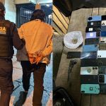 PNC reporta captura de sospechoso con celulares de dudosa procedencia. Foto La Hora: PNC.