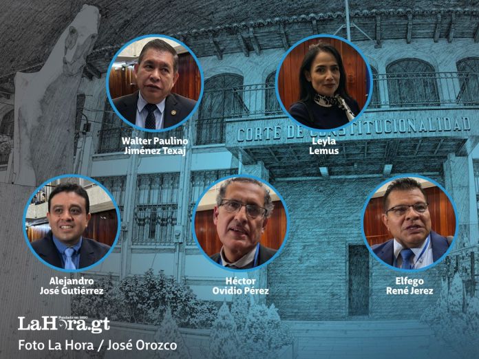 Aspirantes a magistrados de la Corte de Constitucionalidad (CC) por el Consejo Superior Universitario (CSU). Foto La Hora: Francisco Altán