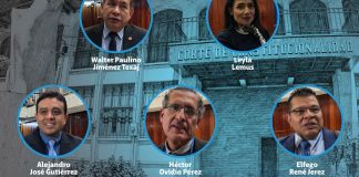 Aspirantes a magistrados de la Corte de Constitucionalidad (CC) por el Consejo Superior Universitario (CSU). Foto La Hora: Francisco Altán