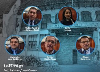 Aspirantes a magistrados de la Corte de Constitucionalidad (CC) por el Consejo Superior Universitario (CSU). Foto La Hora: Francisco Altán
