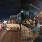 Los trabajos de reparación de la tubería dañada en la avenida Petapa generaron caos vehicular durante las primeras horas de este martes 24 de febrero.