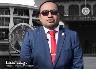 Berner García por elección de magistrados de la Corte de Constitucionalidad (CC) por un Consejo Superior Universitario (CSU) no renovado. Foto La Hora: Francisco Altán