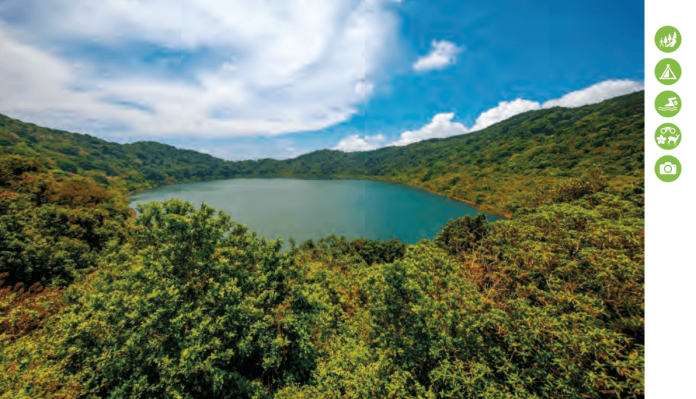 Volcán y laguna de Ipala