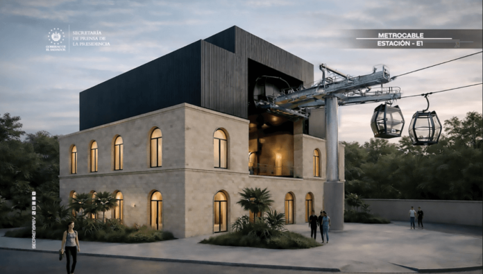 Aspecto de las estaciones del Metrocable. Foto La Hora: Secretaría de Prensa de El Salvador