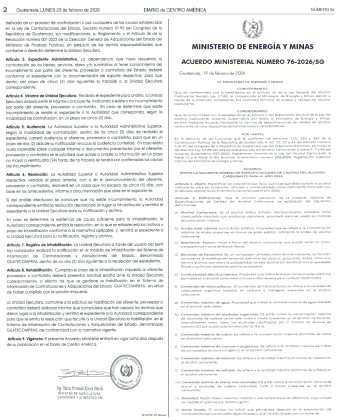 Acuerdo Ministerial 76-2026