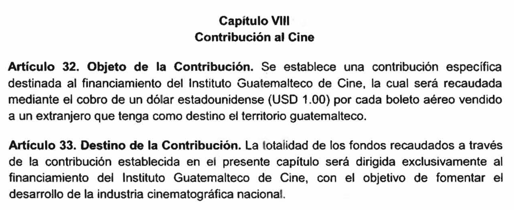 contribuci&oacute;n al cine