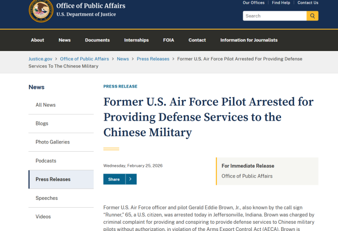 comunicado departamento de justicia